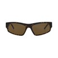 Balenciaga Square-Frame Recycled Acetate Sunglasses — Brown