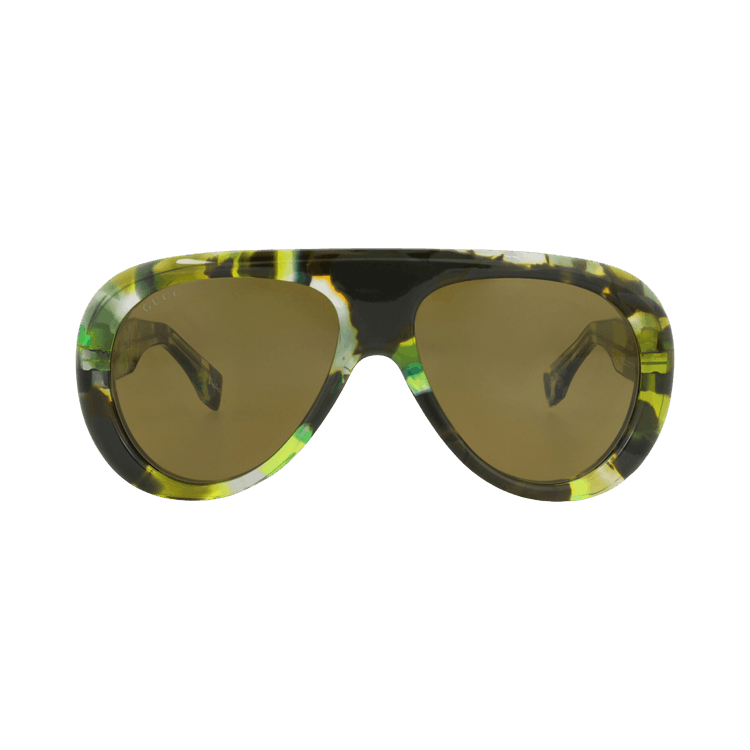 Gucci Aviator-Frame Recycled Acetate Sunglasses — Green