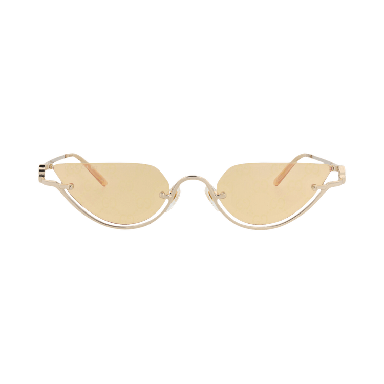 Gucci Cat Eye-Frame Metal Sunglasses — Gold