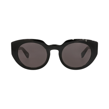 Chloé Round-Frame Recycled Acetate Sunglasses — Black