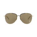 Saint Laurent Aviator-Frame Metal Sunglasses — Gold