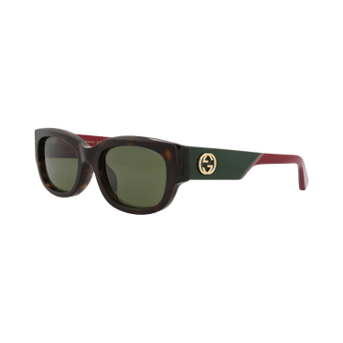 Gucci Round-Frame Recycled Acetate Sunglasses — Brown