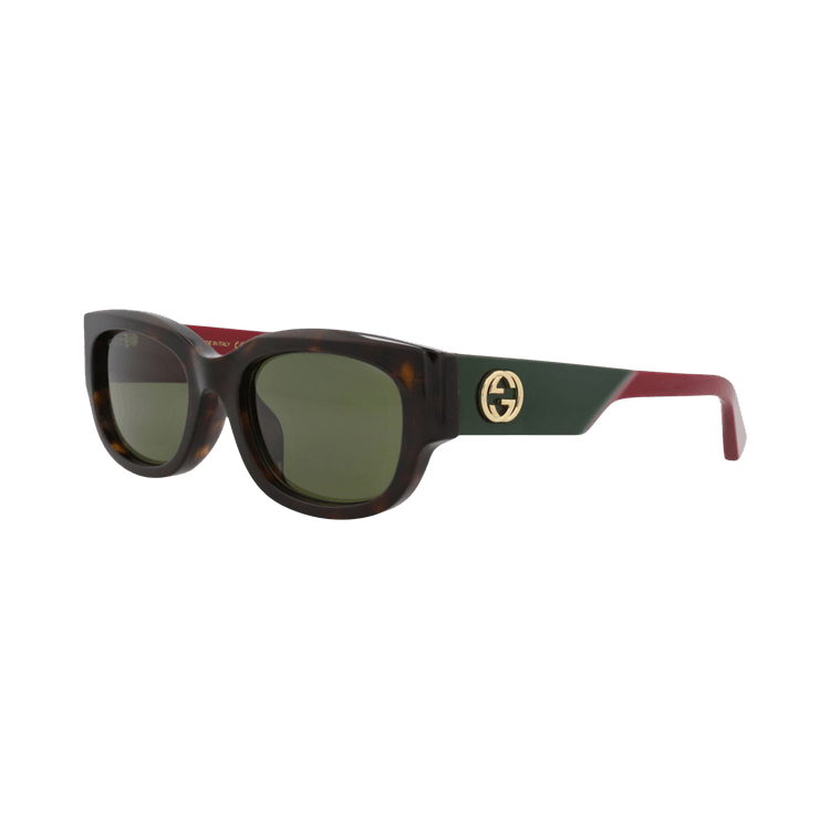 Gucci Round-Frame Recycled Acetate Sunglasses — Brown