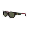 Gucci Round-Frame Recycled Acetate Sunglasses — Brown