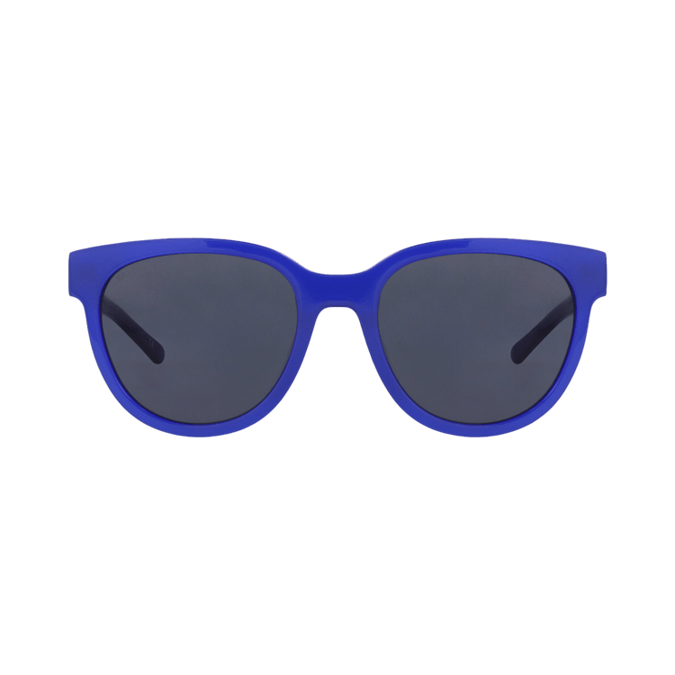 Balenciaga Round-Frame Acetate Sunglasses — Blue