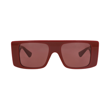 Gucci Square-Frame Recycled Acetate Sunglasses — Red