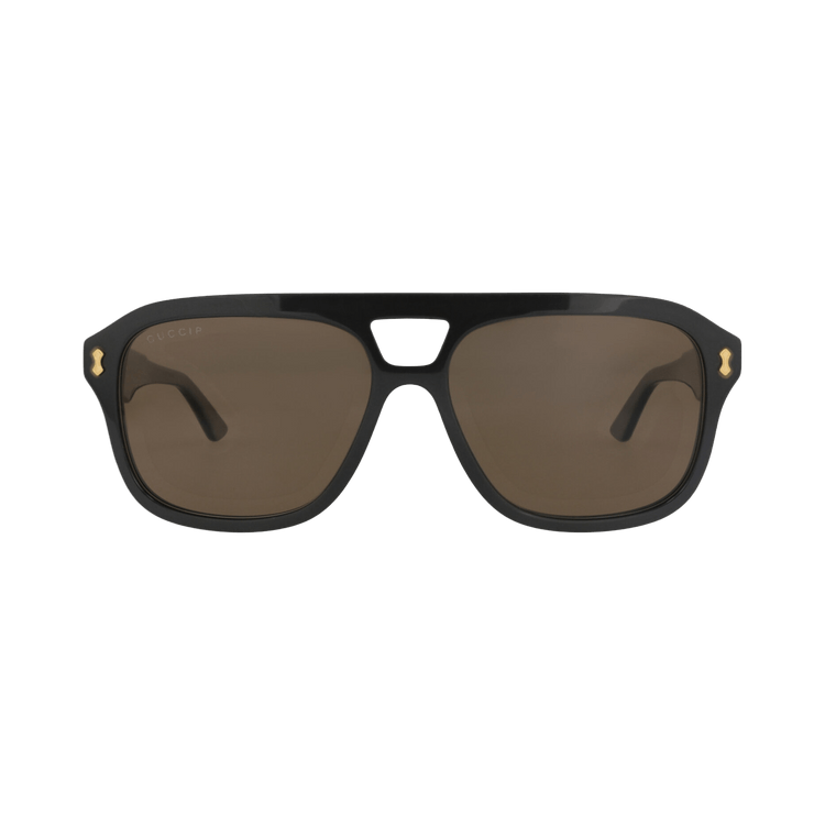 Gucci Aviator-Frame Recycled Acetate Sunglasses — Black