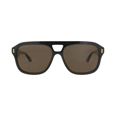 Gucci Aviator-Frame Recycled Acetate Sunglasses — Black