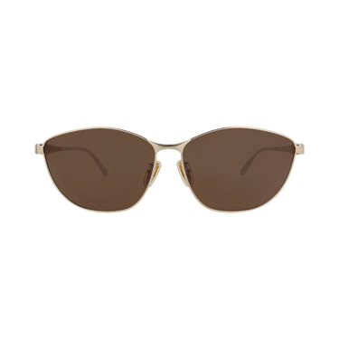 Balenciaga Cat Eye-Frame Metal Sunglasses — Gold