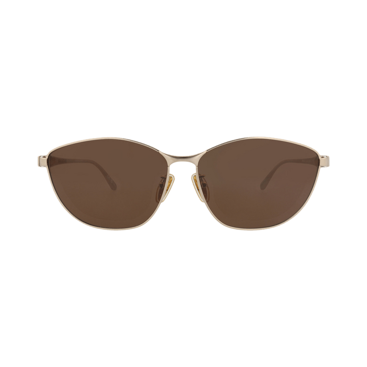 Balenciaga Cat Eye-Frame Metal Sunglasses — Gold