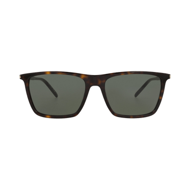 Saint Laurent Square-Frame Recycled Acetate Sunglasses — Brown