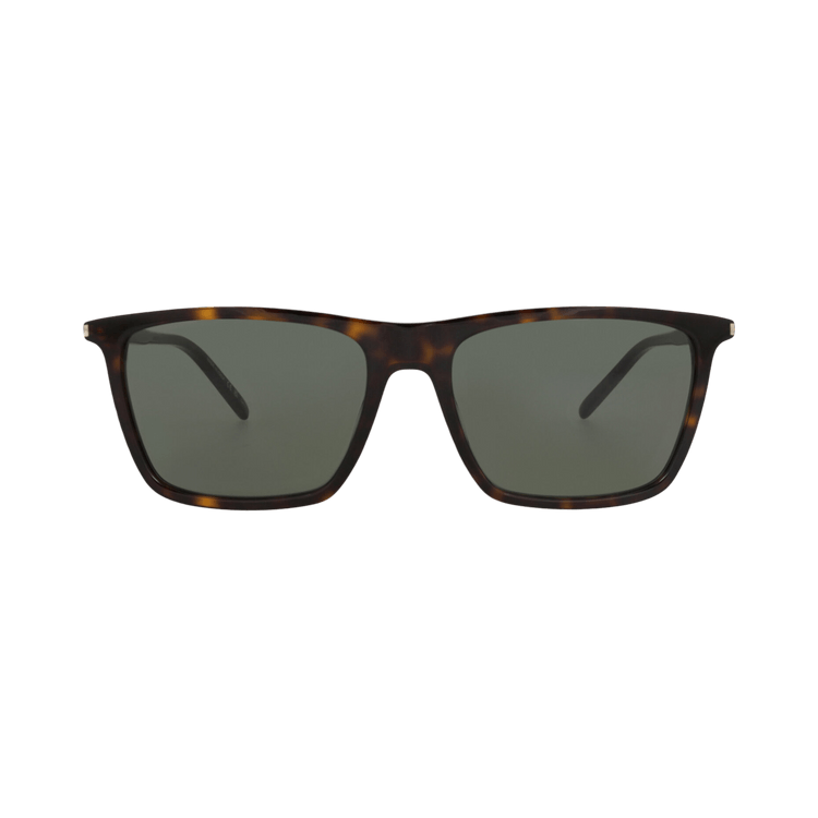 Saint Laurent Square-Frame Recycled Acetate Sunglasses — Brown