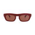 Gucci Square-Frame Recycled Acetate Sunglasses — Red