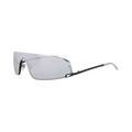 Gucci Shield-Frame Metal Sunglasses — Black