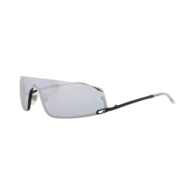 Gucci Shield-Frame Metal Sunglasses — Black