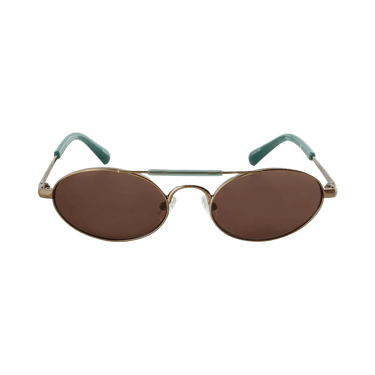 Dries Van Noten x Linda Farrow Oval Lenses Sunglasses — Gold