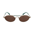 Dries Van Noten x Linda Farrow Oval Lenses Sunglasses — Gold
