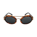 Dries Van Noten x Linda Farrow Oval Lenses Sunglasses — Brown