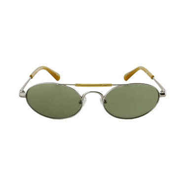 Dries Van Noten x Linda Farrow Oval Lenses Sunglasses — Silver