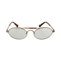 Dries Van Noten x Linda Farrow Oval Lenses Sunglasses — Gold