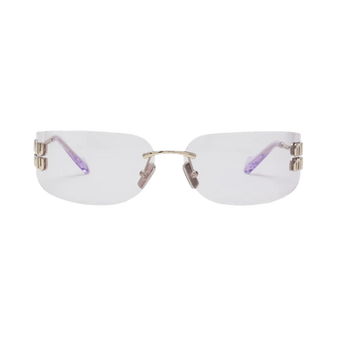 Miu Miu Frameless Sunglasses — Purple