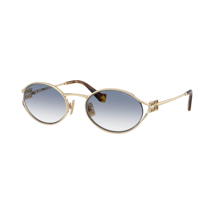 Miu Miu Logo Sunglasses — Gold