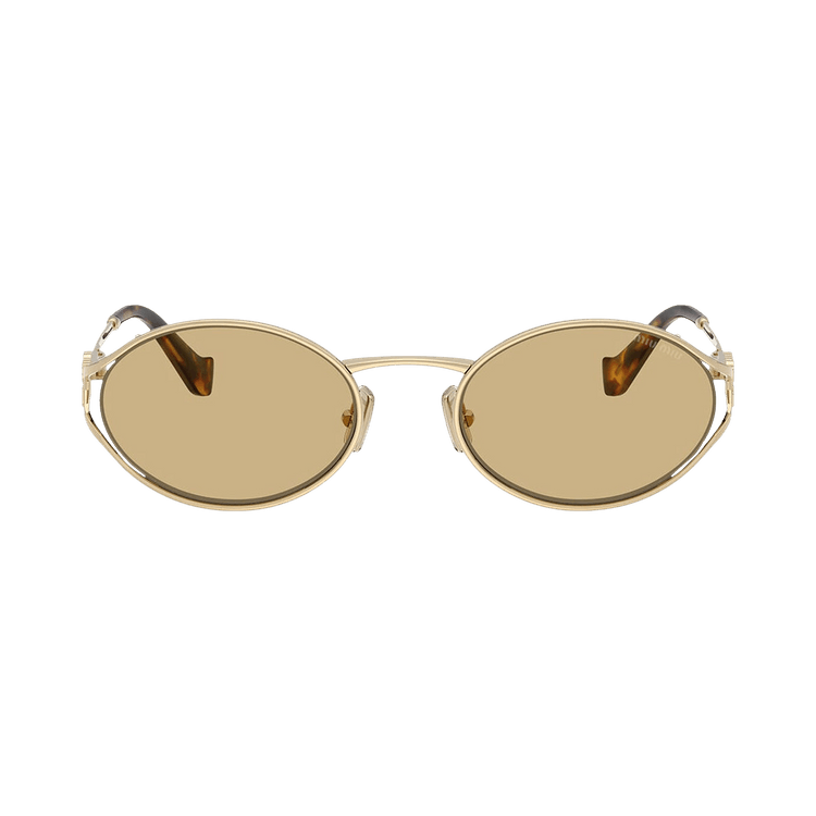 Miu Miu Logo Sunglasses — Gold