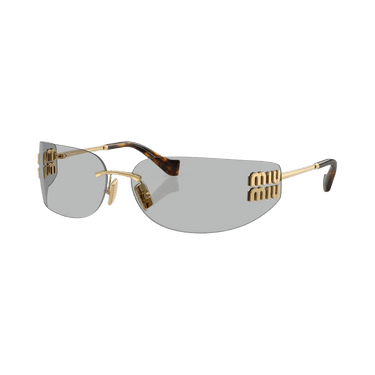 Miu Miu Frameless Sunglasses — Tan