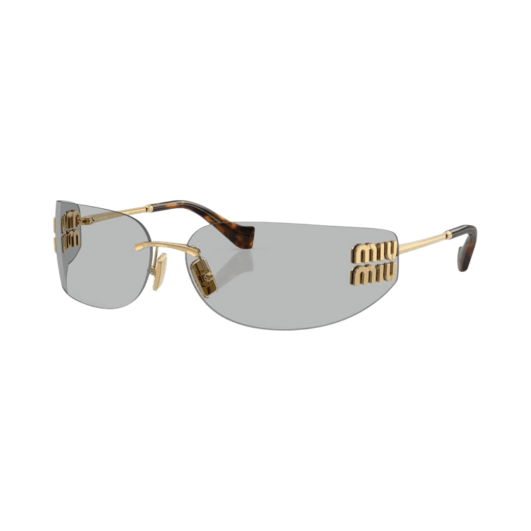 Miu Miu Frameless Sunglasses — Tan