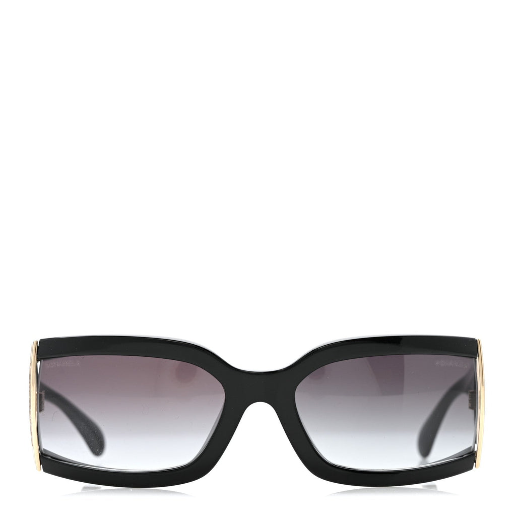 Chanel Rectangle Sunglasses — Black