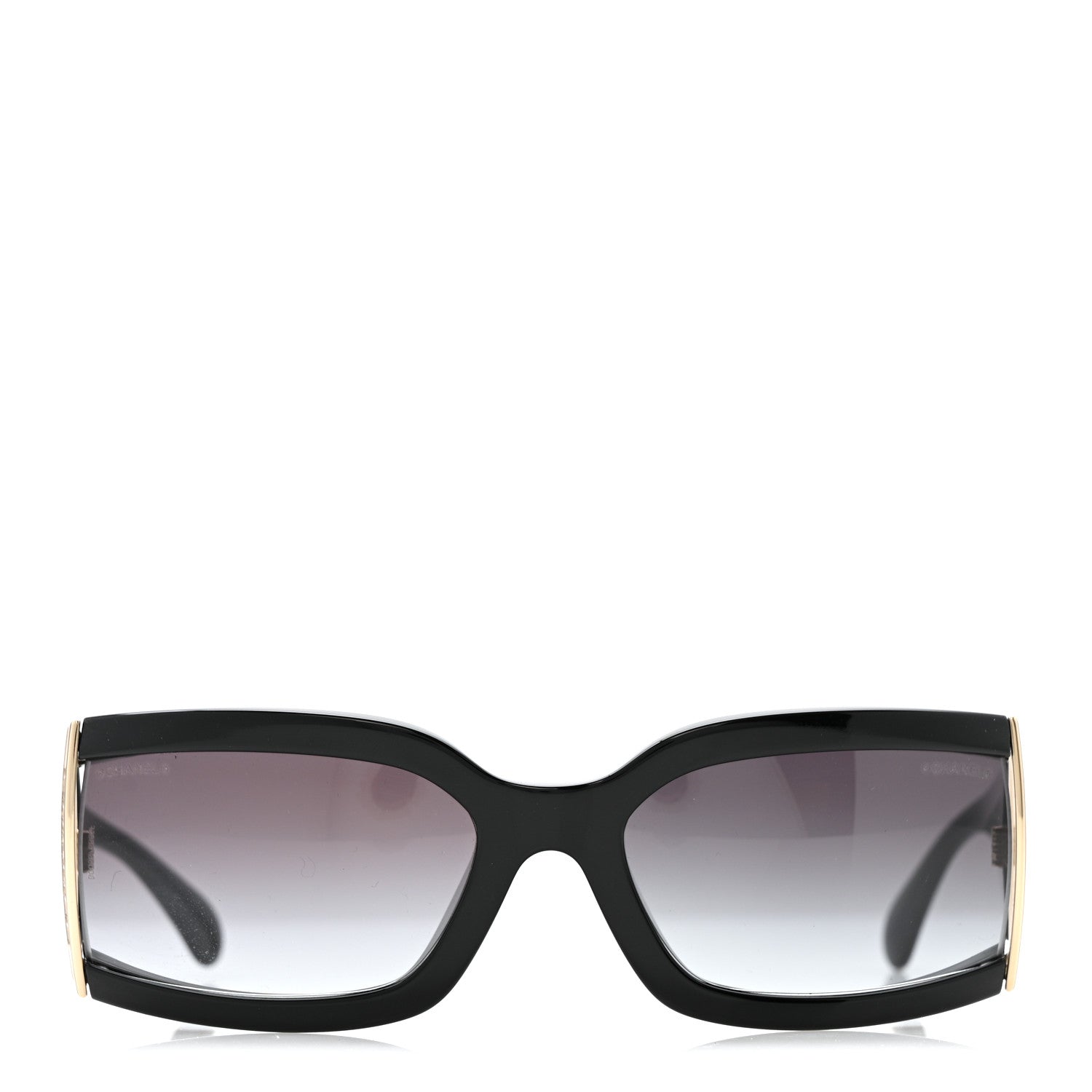 Chanel Rectangle Sunglasses — Black