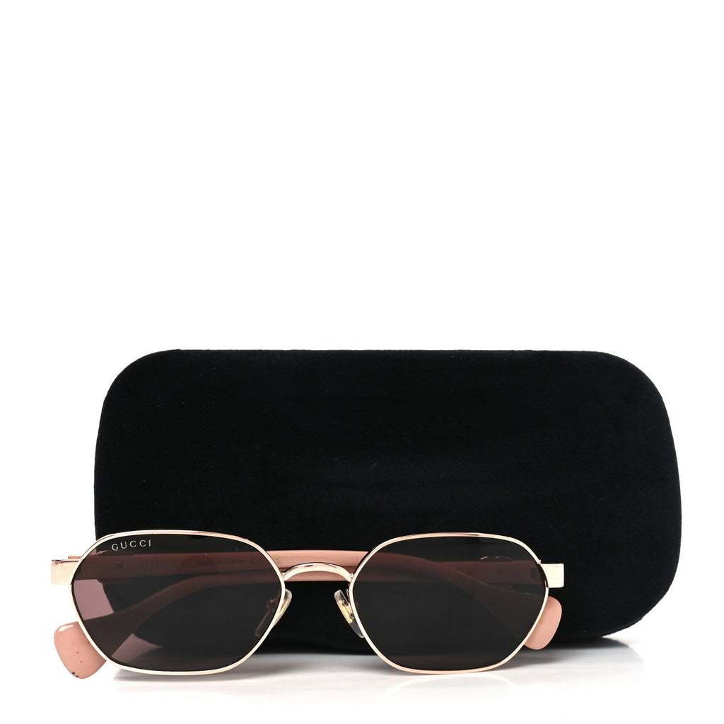 Gucci Square Sunglasses — Rose Gold GG1593S