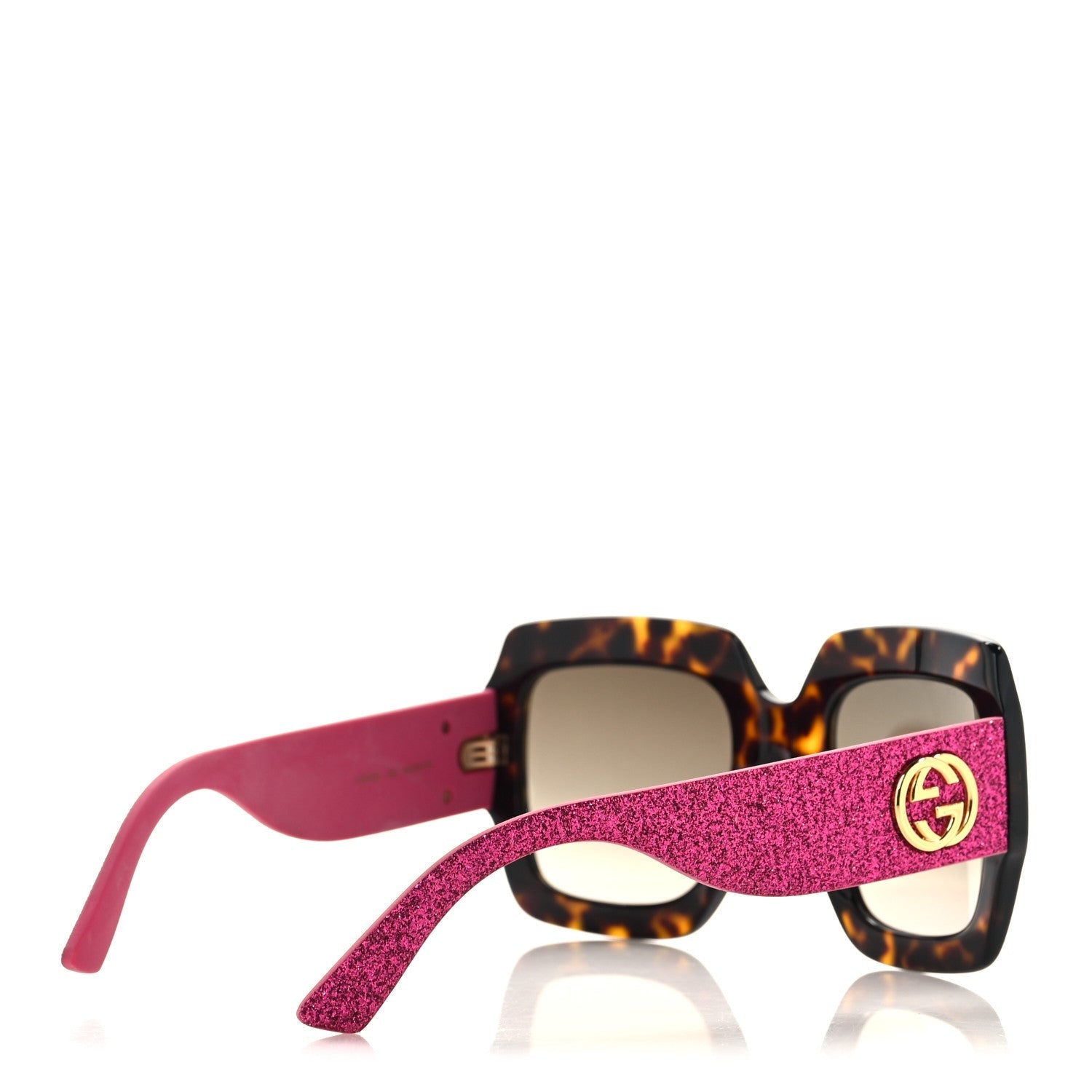 Gucci Square Sunglasses — Pink GG0102S