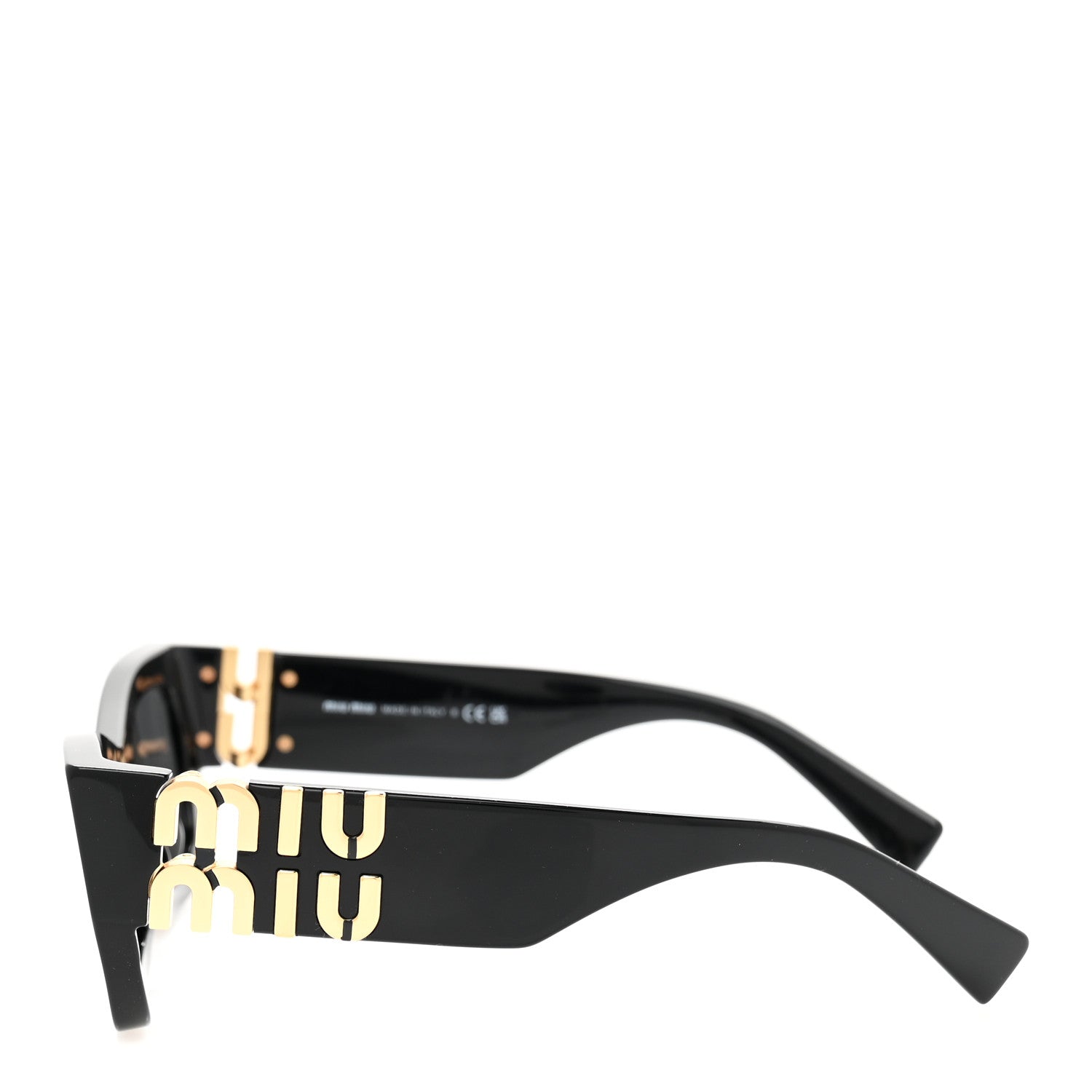 Miu Miu Rectangle Sunglasses — Black SMU 09W