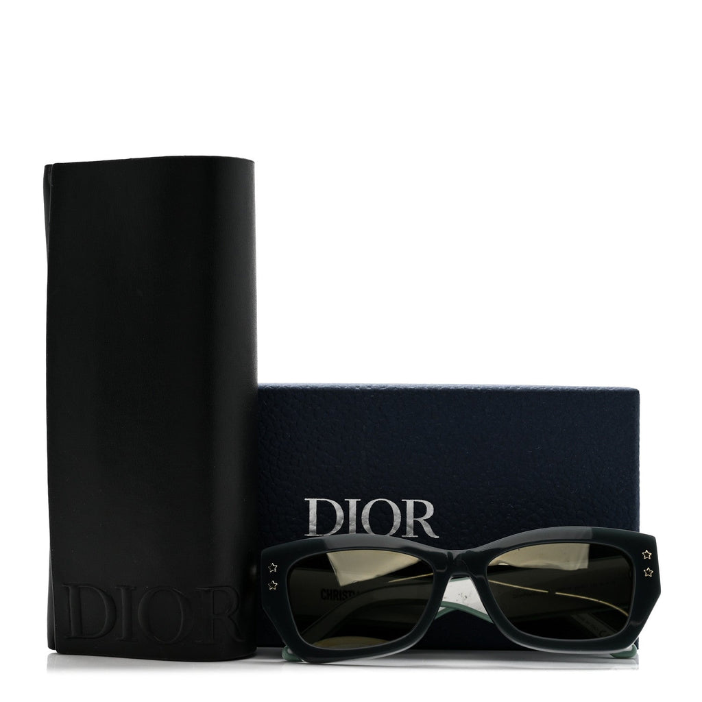 Dior Square Sunglasses — Green