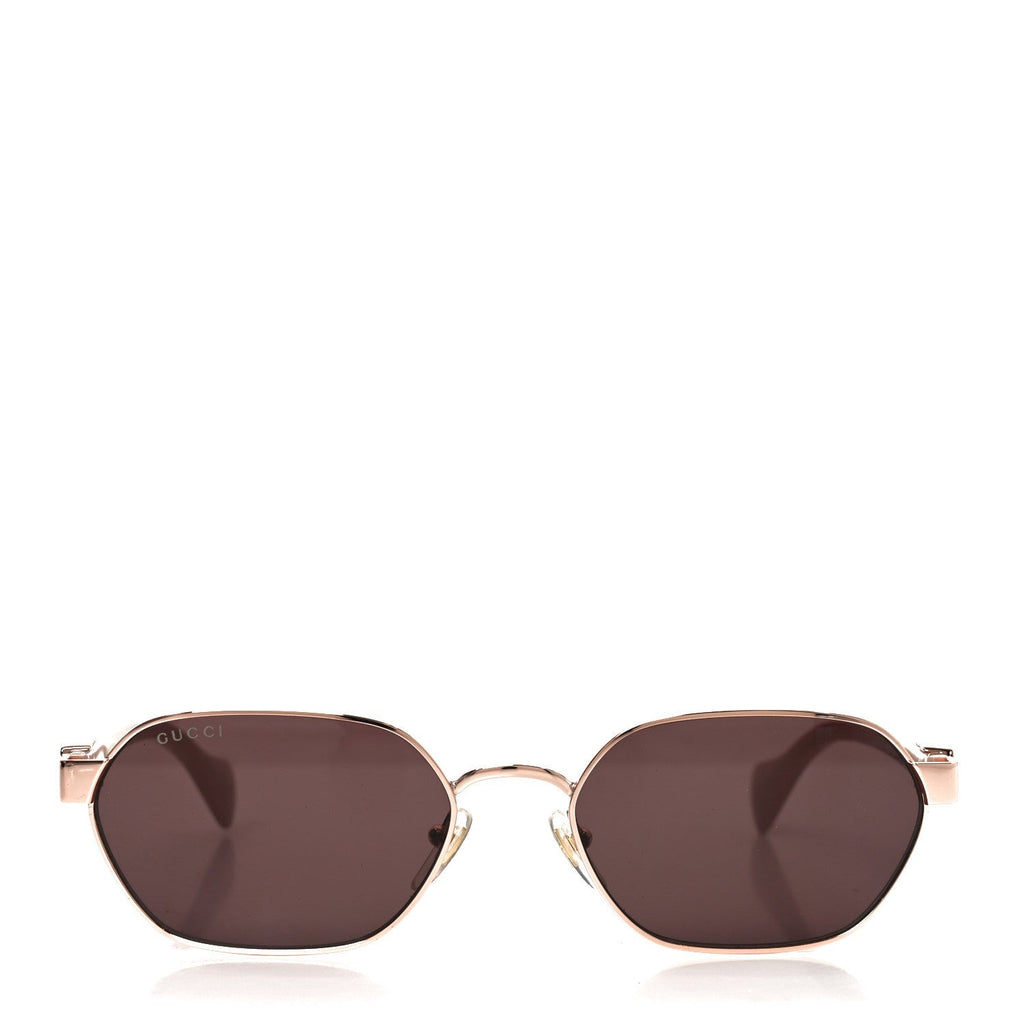 Gucci Square Sunglasses — Rose Gold GG1593S