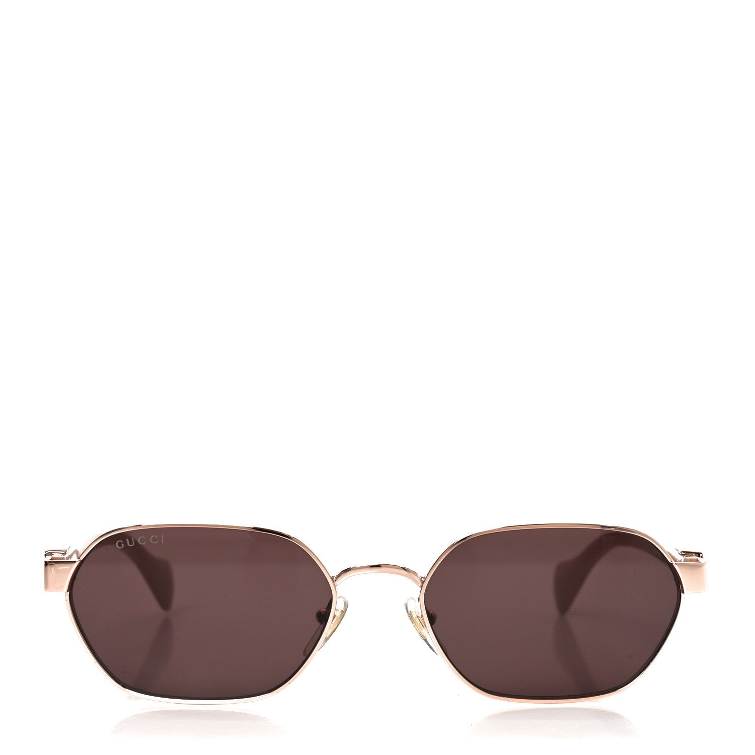 Gucci Square Sunglasses — Rose Gold GG1593S