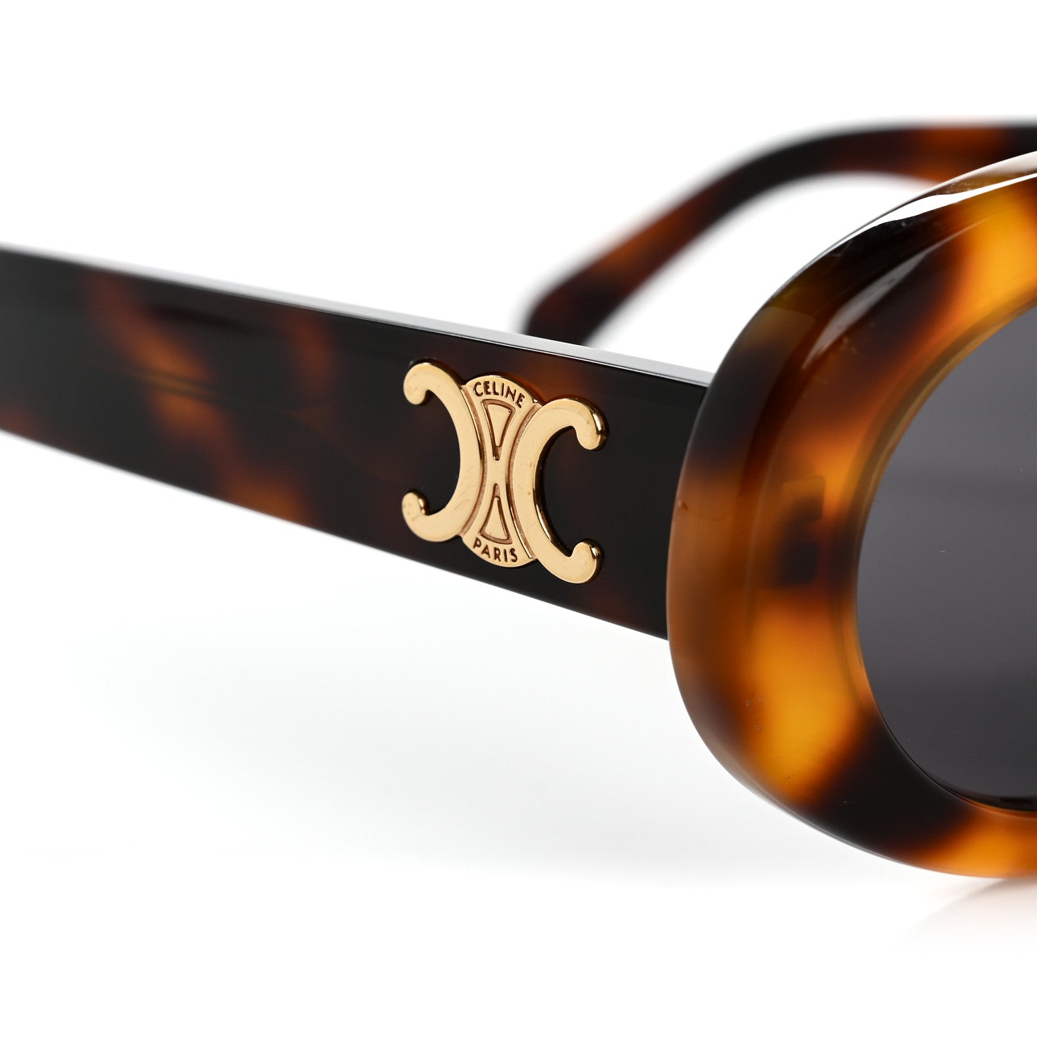 Celine Oval Sunglasses — Havana