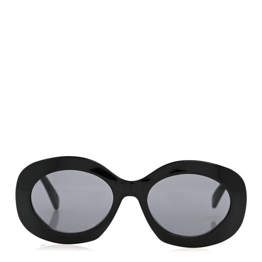 Celine Oversized Round Sunglasses — Black