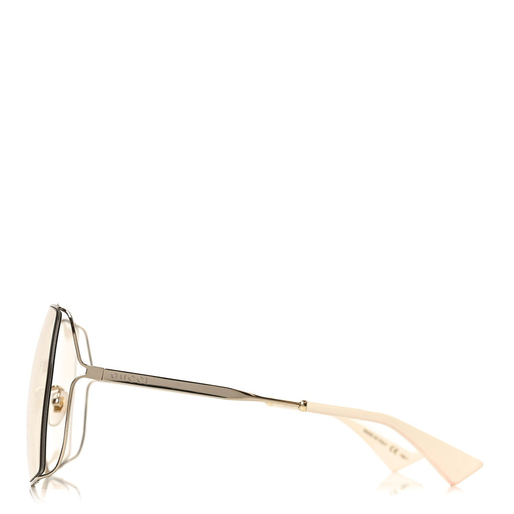 Gucci Oversized Sunglasses — Ivory GG0817S