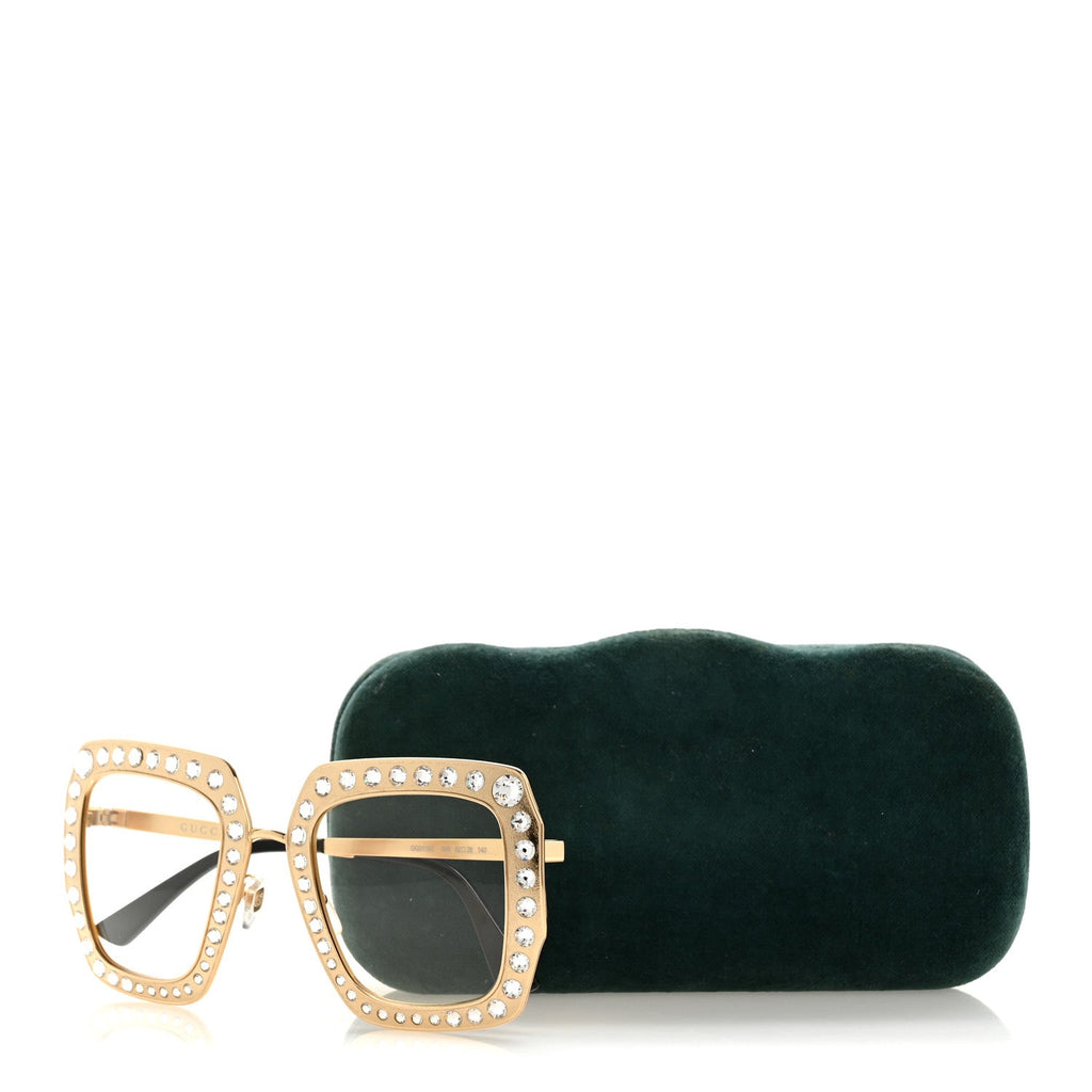 Gucci Square Sunglasses — Crystal GG0115S