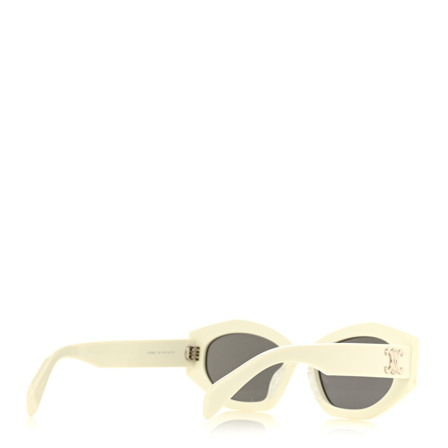 Celine Oval Sunglasses — White