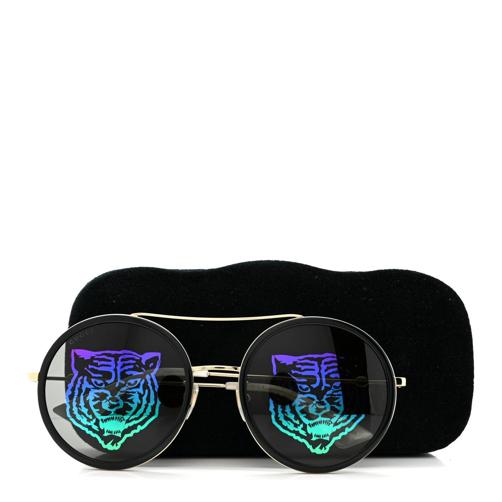 Gucci Round Sunglasses — Gold GG0061S