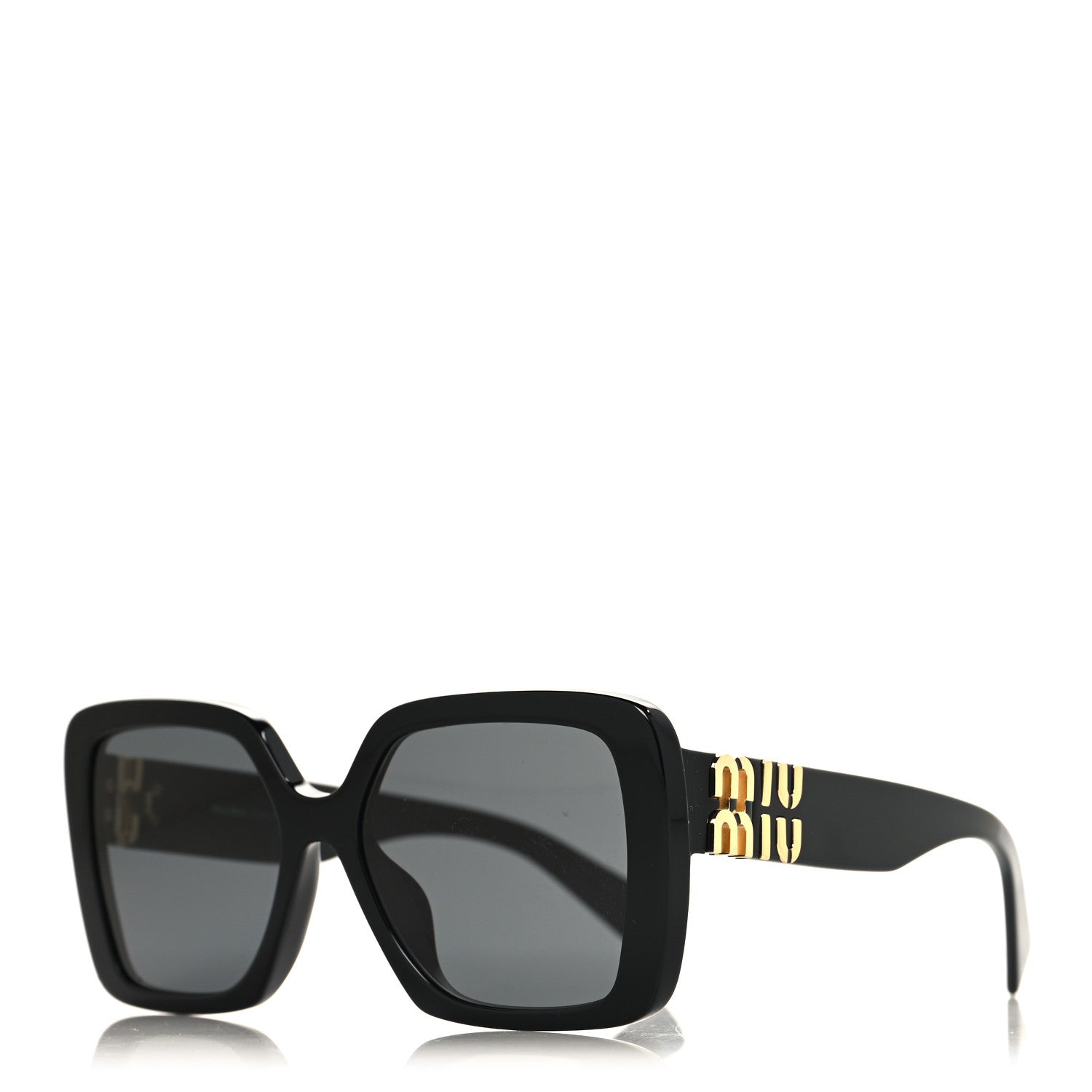 Miu Miu Rectangle Sunglasses — Black SMU 10Y