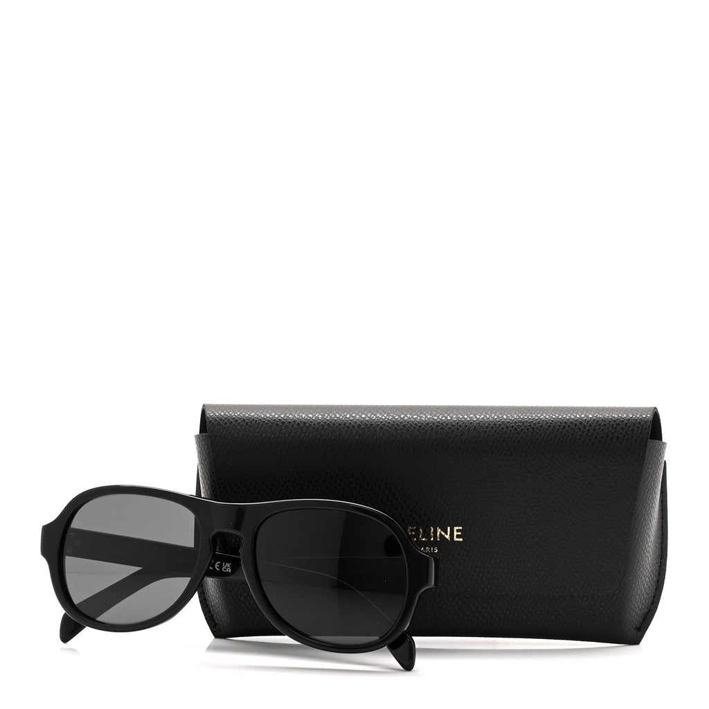 Celine Pilot Sunglasses — Black