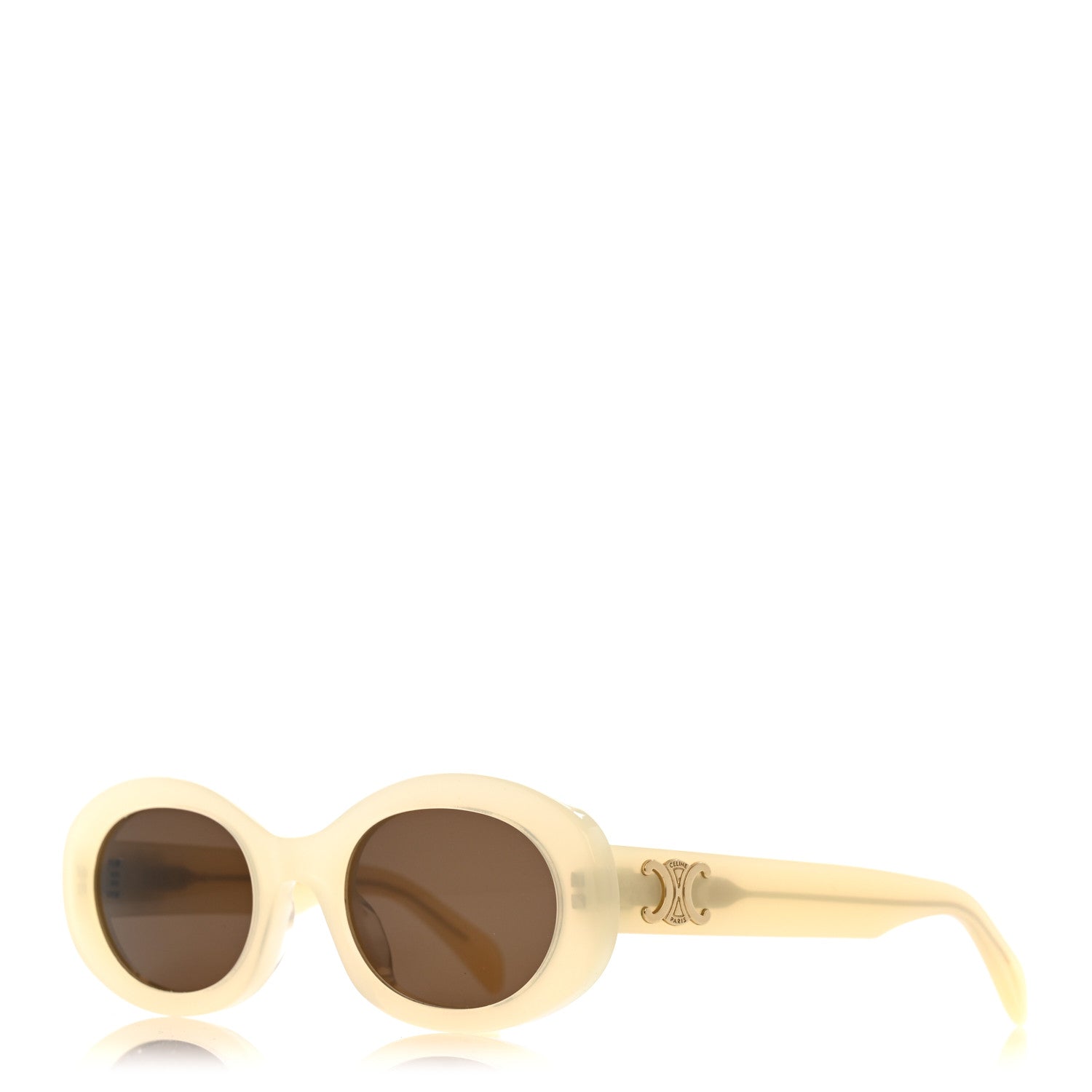 Celine Round Sunglasses — White