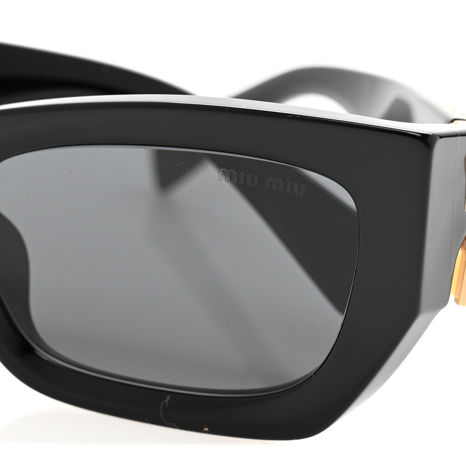 Miu Miu Rectangle Sunglasses — Black SMU 09W