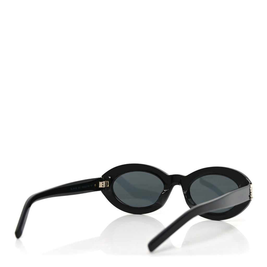 Saint Laurent Oval Sunglasses — Black