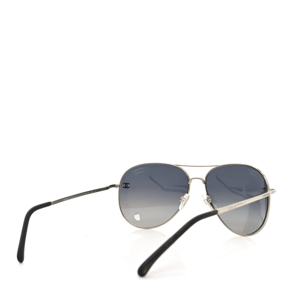 Chanel Aviator Sunglasses — Silver 4189-T
