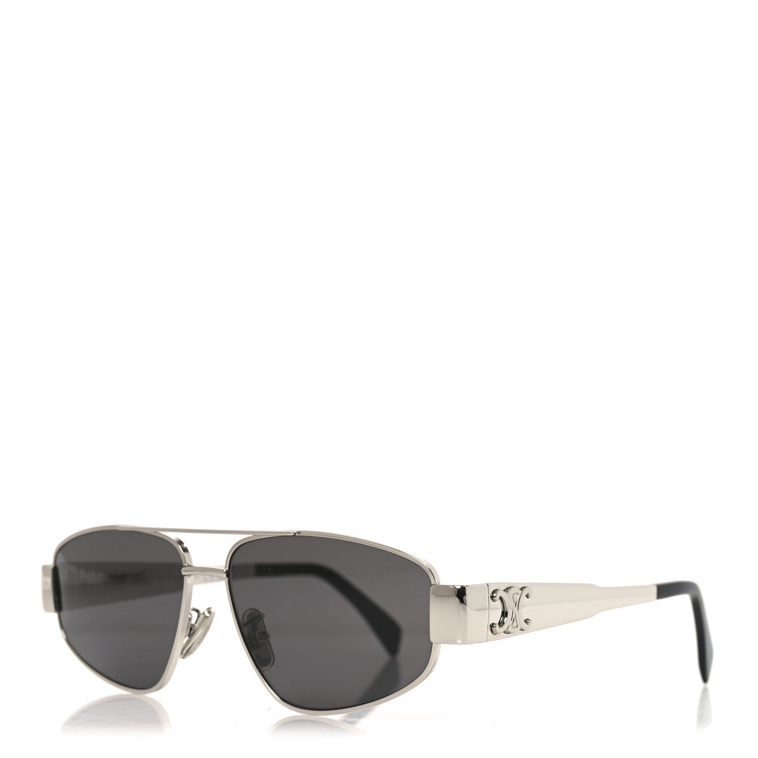 Celine Square Sunglasses — Silver